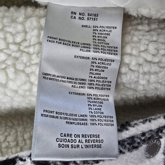 Levi's Women's Wool Blend Sherpa Plaid Lined Long Shacket Size Large - Picture 11 of 14